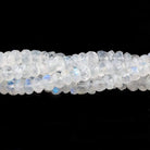 5.5mm Rainbow Moonstone Faceted Rondelle Beads 8 inch 62 pcs A Grade - Beadsofcambay.com