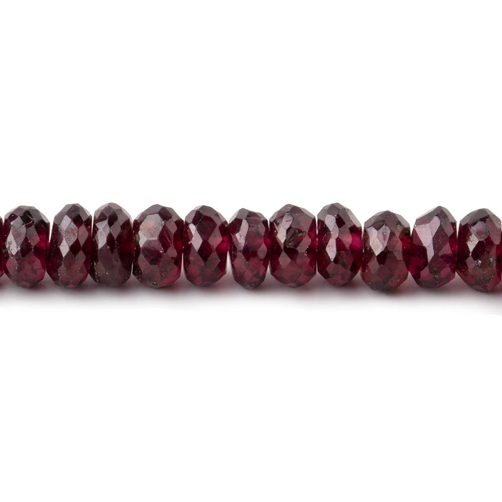 5.5mm Rhodolite Garnet Faceted Rondelle Beads 16 inch 142 pieces - Beadsofcambay.com