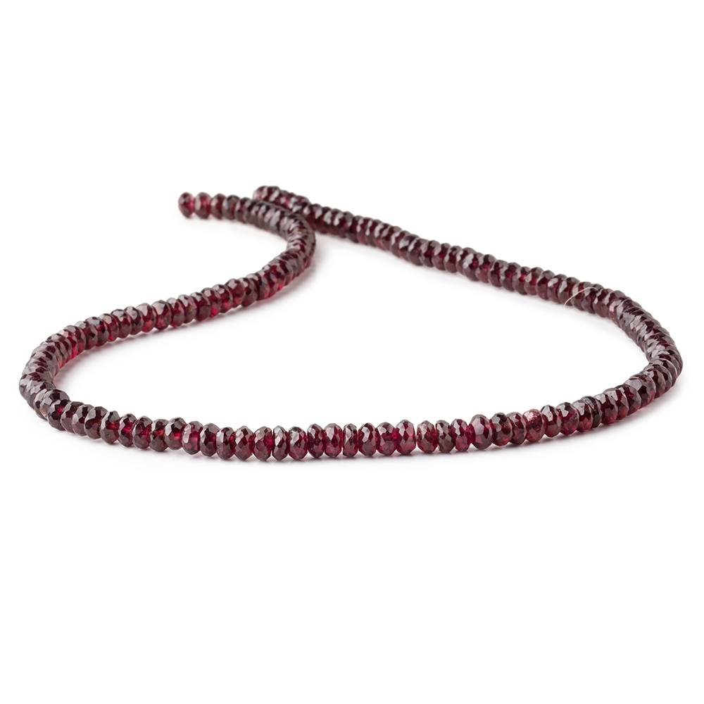 5.5mm Rhodolite Garnet Faceted Rondelle Beads 16 inch 142 pieces - Beadsofcambay.com