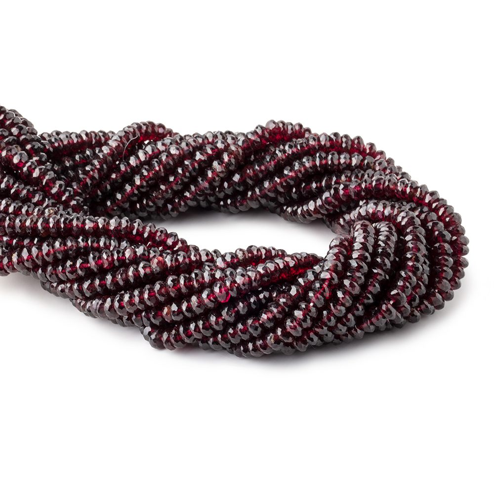 5.5mm Rhodolite Garnet Faceted Rondelle Beads 16 inch 142 pieces - Beadsofcambay.com