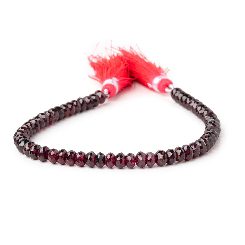 5.5mm Rhodolite Garnet Faceted Rondelles 7.75 inch 60 beads AA - Beadsofcambay.com