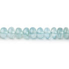 5.5mm Shaded Aquamarine Plain Rondelle Beads 13.75 inch 108 pieces - Beadsofcambay.com