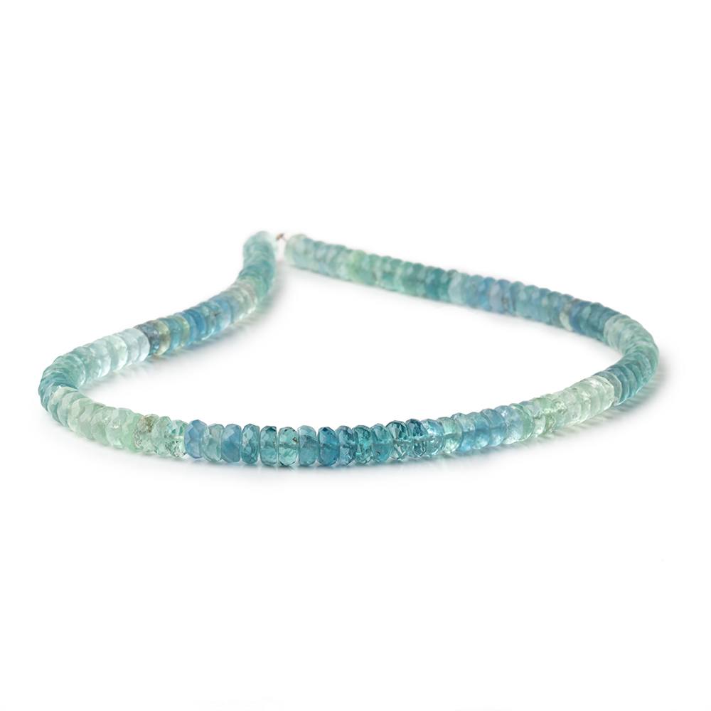 5.5mm Shaded Fluorite Faceted Rondelle Beads 13 inch 126 pieces - Beadsofcambay.com