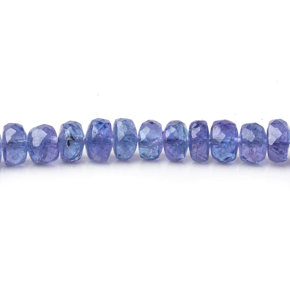 5.5mm Tanzanite Faceted Rondelle Beads 16 inch 125 pieces AA Grade - Beadsofcambay.com