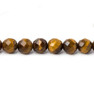 5.5mm Tiger's Eye Faceted Round Beads 14 inch 65 pieces - Beadsofcambay.com