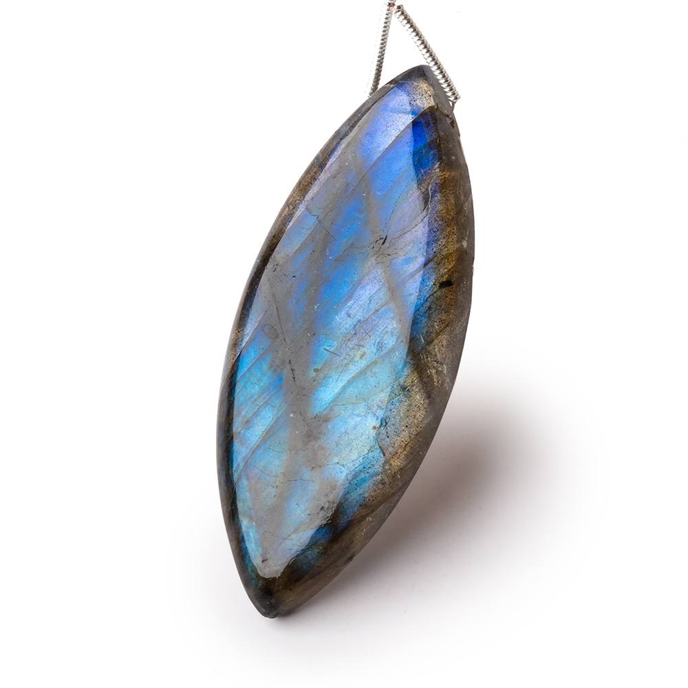 55x23x8mm Labradorite Plain Marquise Pendant 1 AAA Focal - Beadsofcambay.com