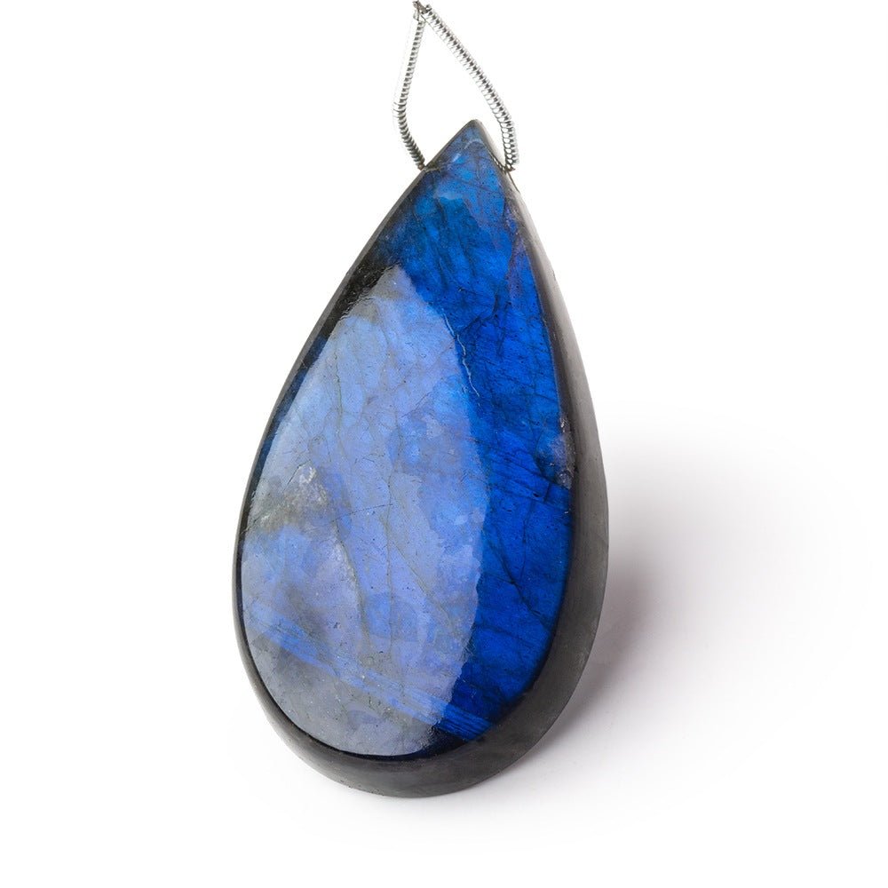 55x29x10mm Labradorite Plain Pear Pendant 1 AAA Focal - Beadsofcambay.com
