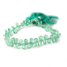 5.5x4-8x5mm Emerald Faceted Pear Beads 8 inch 70 pieces AA - Beadsofcambay.com