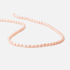 5.5x4mm Peach Straight Drill Oval Freshwater Pearl beads 15 inch 66 pieces - Beadsofcambay.com