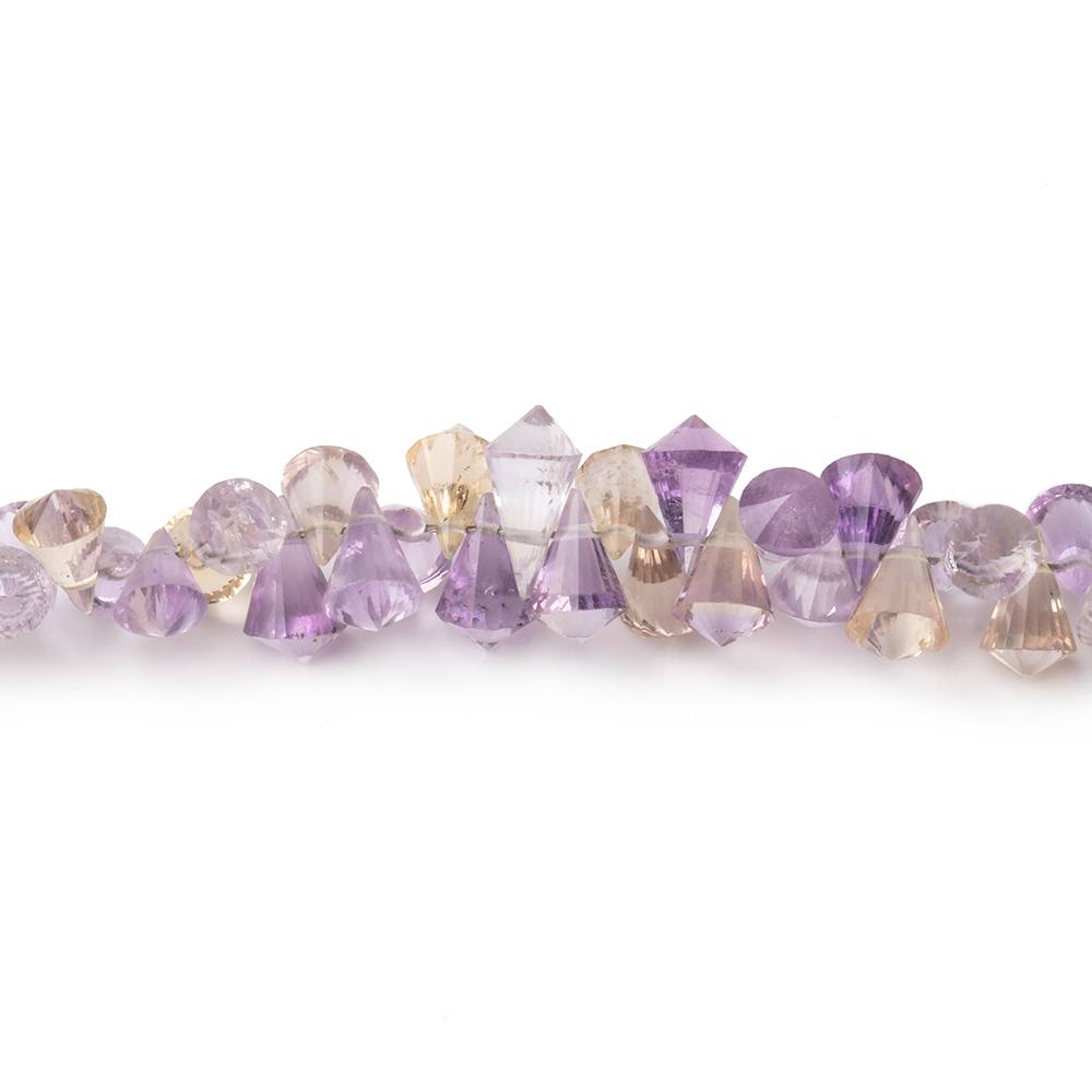 5.5x5-8.5x5mm Ametrine top drilled faceted pendulum beads 8.5 inch 110 pieces - Beadsofcambay.com