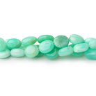 5.5x5-8x7mm Tanzanian Green Opal Plain Oval Beads 17.5 inch 62 pieces - Beadsofcambay.com