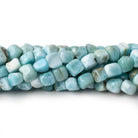 5.5x5.5-6x6mm Larimar plain cubed nuggets 15.5 inch 65 beads - Beadsofcambay.com