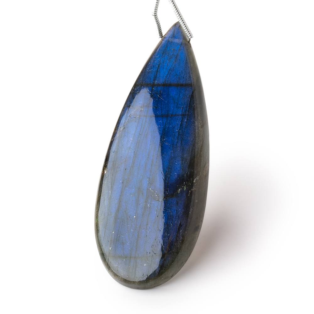 56x22x7mm Labradorite Plain Pear Pendant 1 AAA Focal - Beadsofcambay.com