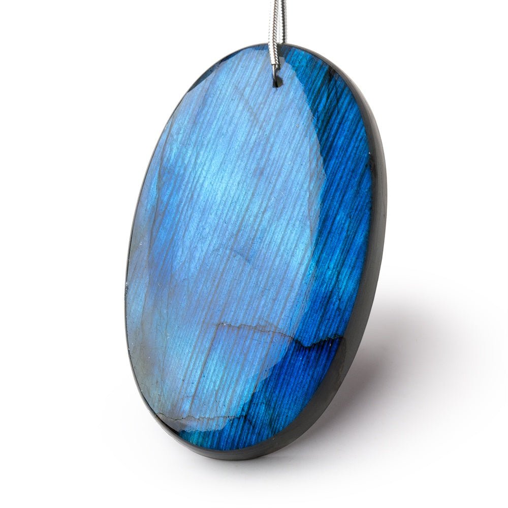 57x34.5x8.5mm Labradorite Plain Oval Pendant 1 AAA Focal - Beadsofcambay.com