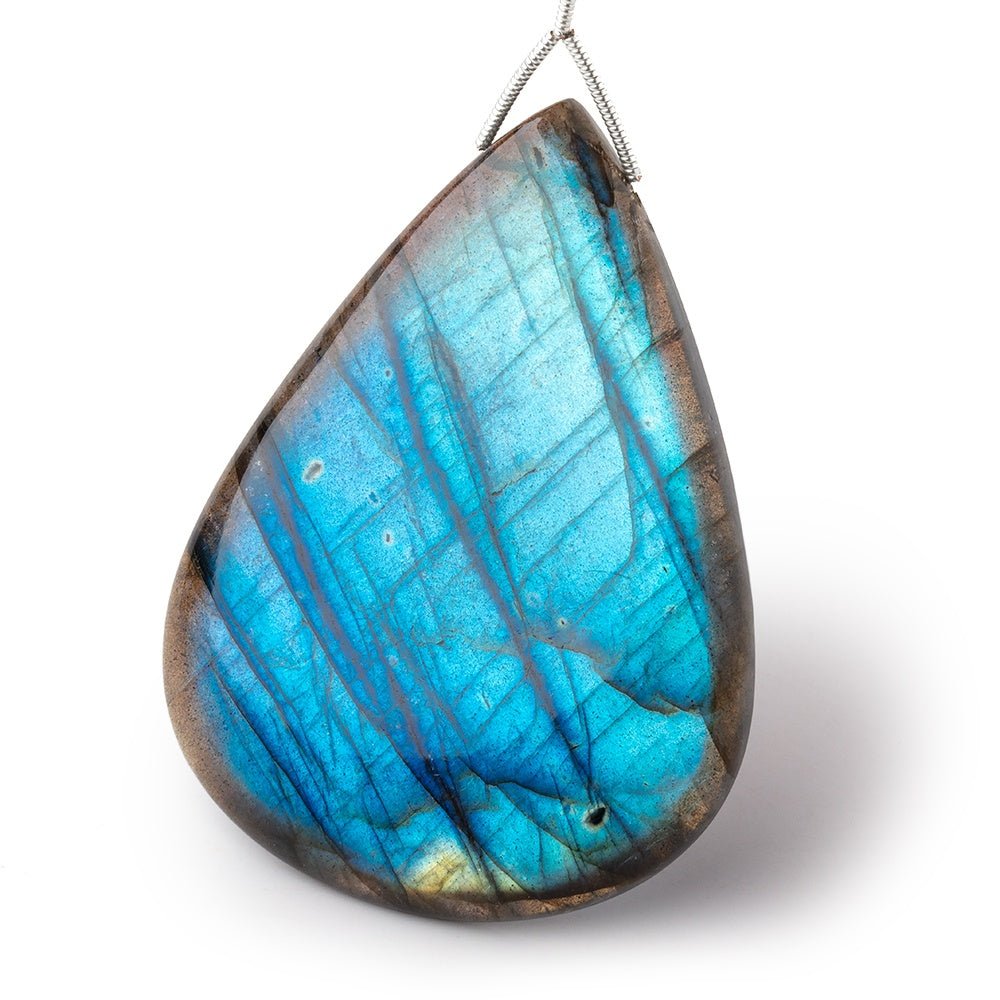 59x44x8mm Labradorite Plain Pear Pendant 1 AAA Focal - Beadsofcambay.com