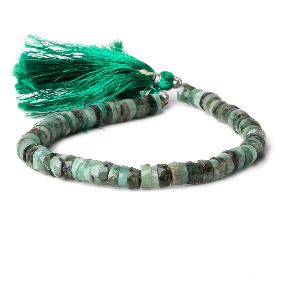 5mm - 6mm Brazilian Emerald Faceted Heshi Beads 8 inch 85 pieces - Beadsofcambay.com