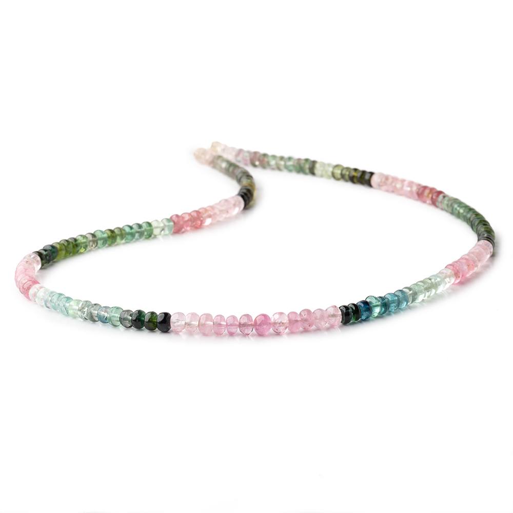 5mm Afghani Tourmaline Plain Rondelle Beads 18 inch 142 pieces AAA - Beadsofcambay.com