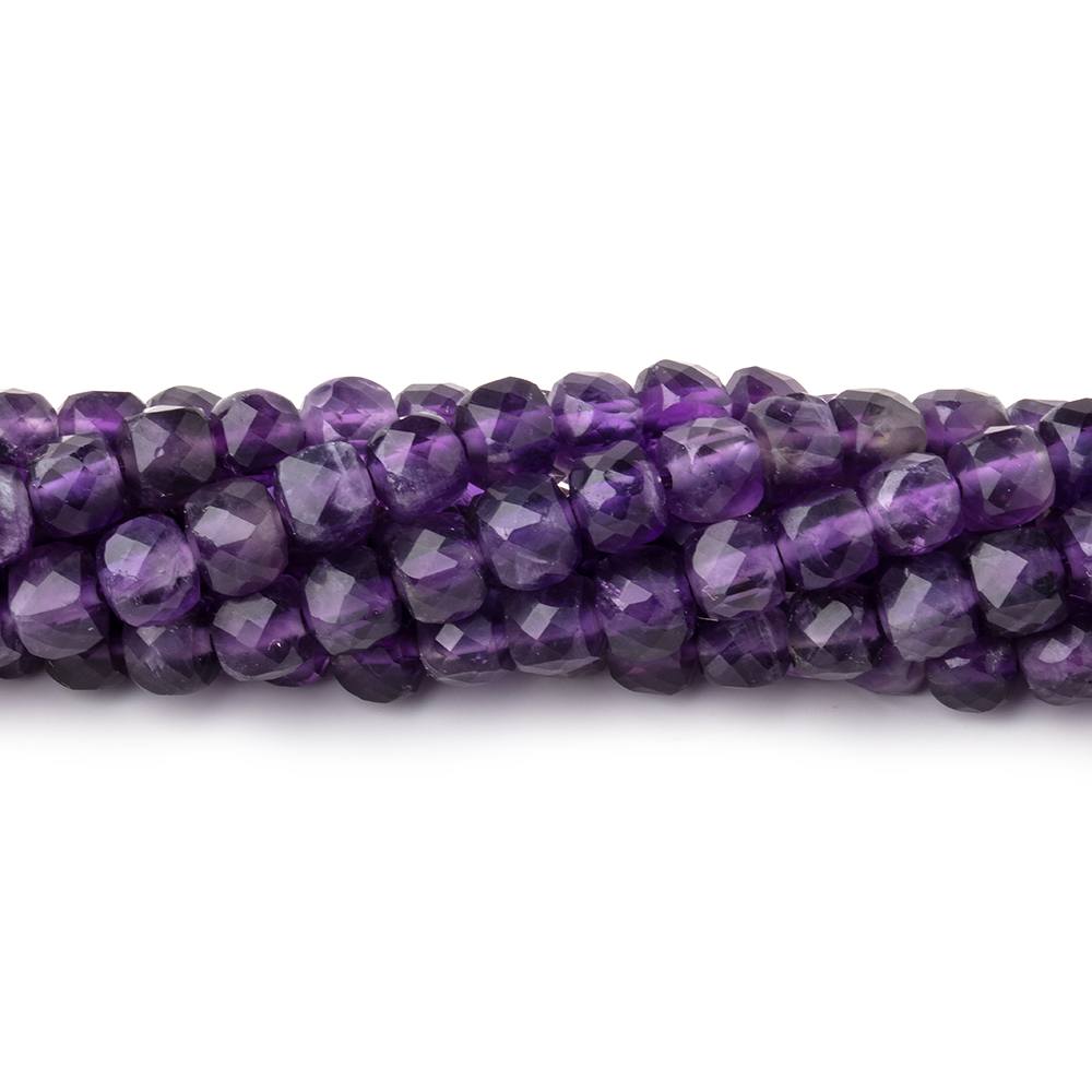 5mm Amethyst Micro Faceted Cube Beads 12 inch 70 pieces - Beadsofcambay.com
