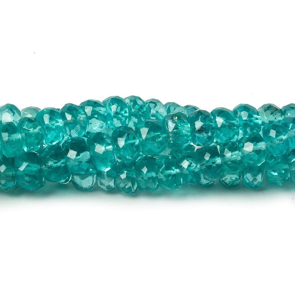 5mm Apatite faceted rondelle Beads 16 inch 13 pieces AA - Beadsofcambay.com