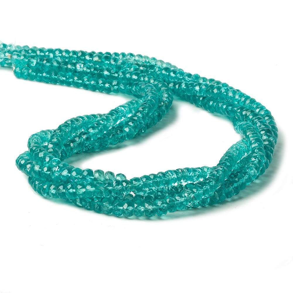 5mm Apatite faceted rondelle Beads 16 inch 13 pieces AA - Beadsofcambay.com