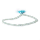 5mm Aquamarine Plain Square Heshi Beads 16 inch 318 pieces - Beadsofcambay.com