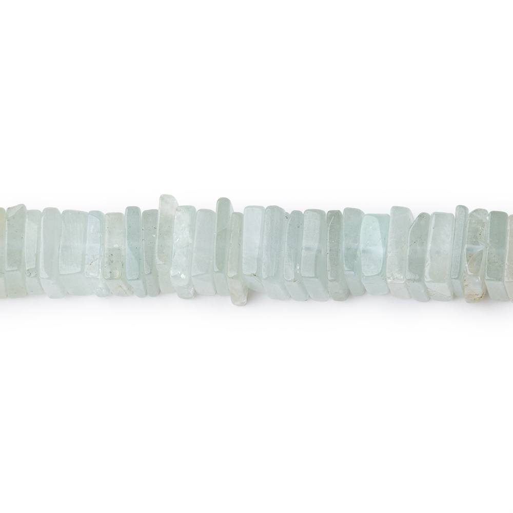 5mm Aquamarine Plain Square Heshi Beads 16 inch 318 pieces - Beadsofcambay.com
