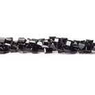 5mm Black Spinel bezel faceted square beads 13.5 inch 78 beads - Beadsofcambay.com