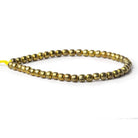 5mm Brass Plain Round Beads 44 beads 8inch - Beadsofcambay.com
