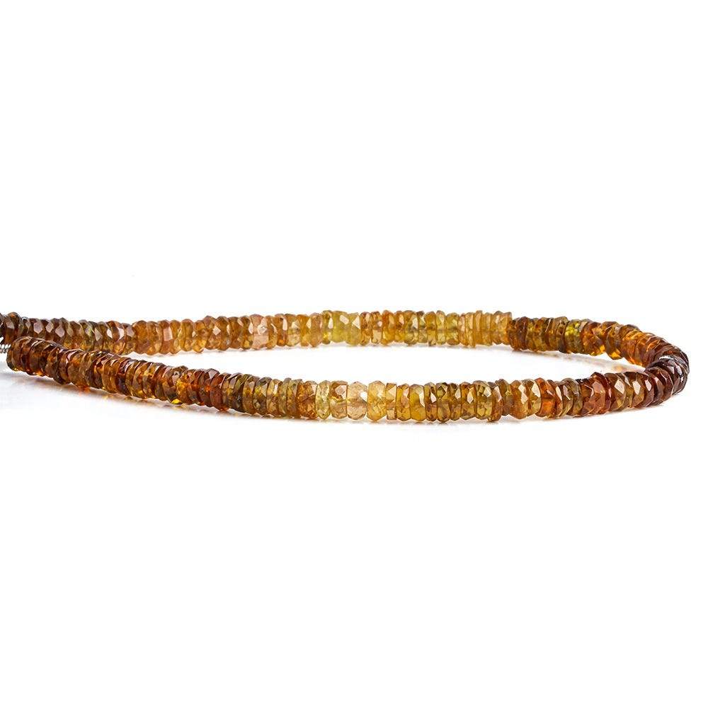 5mm Brown Multi-tonal Tourmaline Faceted Heshi - Beadsofcambay.com