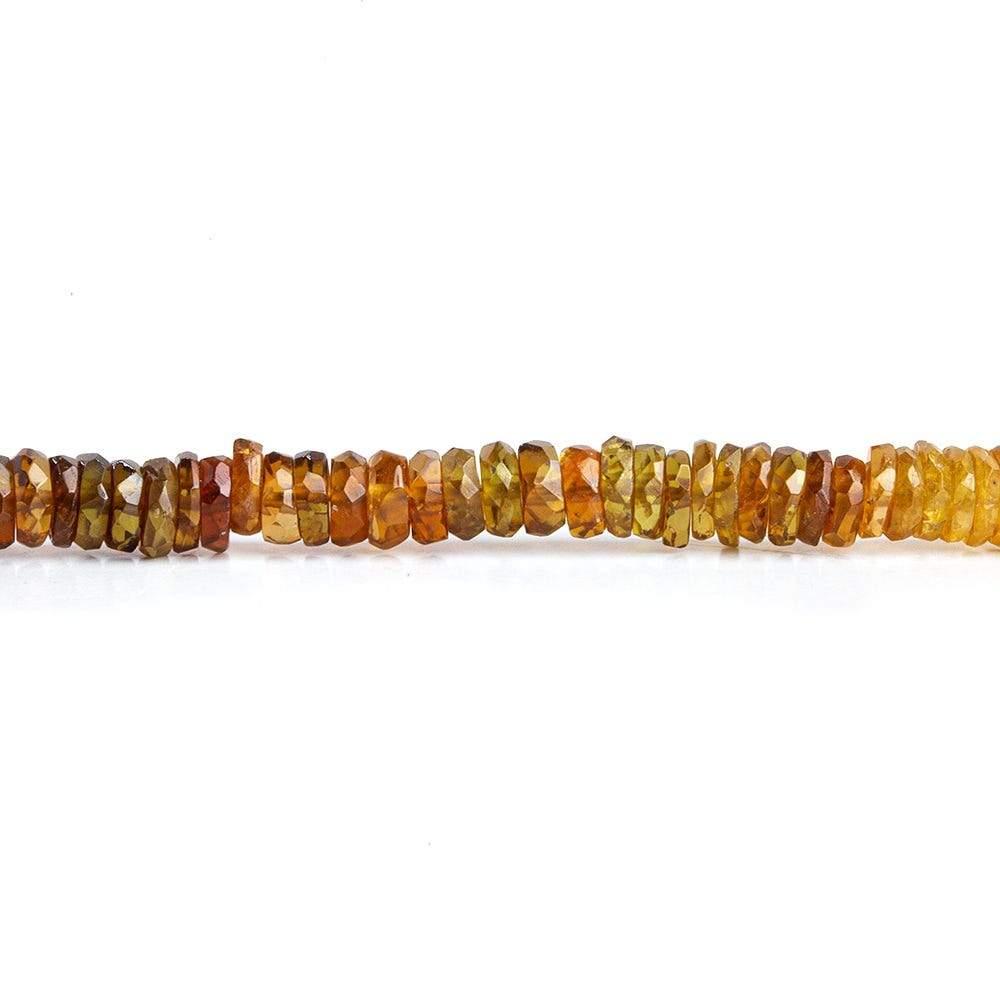 5mm Brown Multi-tonal Tourmaline Faceted Heshi - Beadsofcambay.com