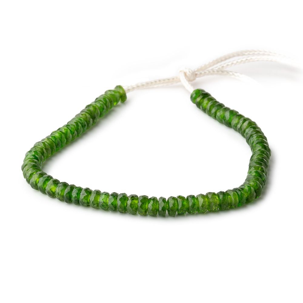 5mm Chrome Diopside 2mm Large Hole Faceted Rondelles 7 inch 66 Beads AAA - Beadsofcambay.com