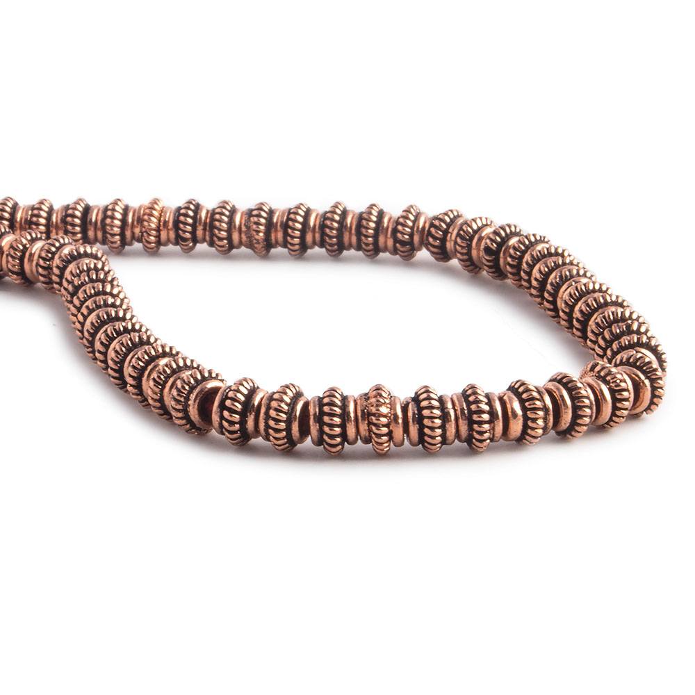 5mm Copper Spacer 8 inch 58 pcs - Beadsofcambay.com