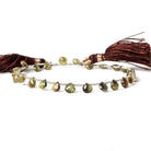 5mm Golden Yellow and Brown Sapphire Heart Briolettes 8 inch 24 pieces - Beadsofcambay.com