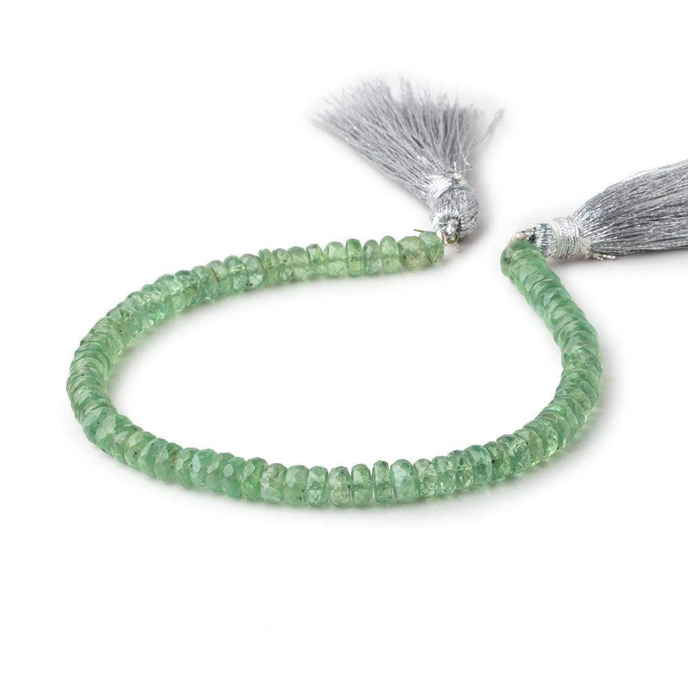 5mm Green Kyanite Faceted Rondelle Beads 8 inch 74 pieces - Beadsofcambay.com