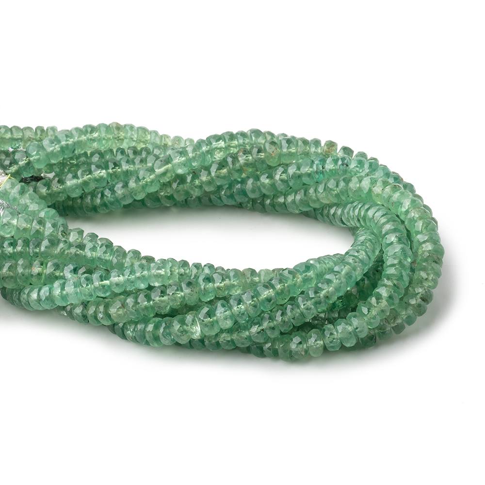 5mm Green Kyanite Faceted Rondelle Beads 8 inch 74 pieces - Beadsofcambay.com