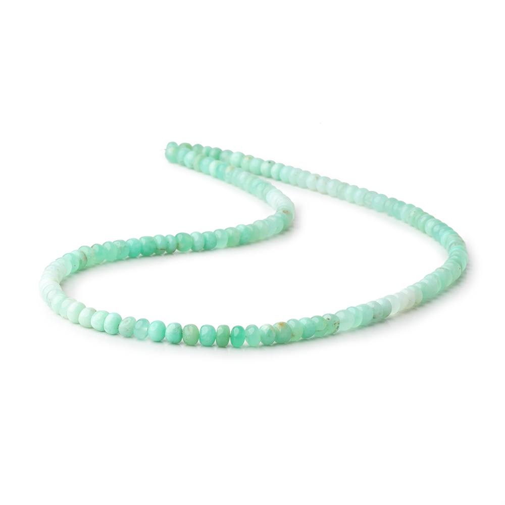 5mm Green Tanzanian Opal Plain Rondelle Beads 18 inch 106 pieces - Beadsofcambay.com