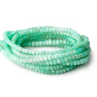 5mm Green Tanzanian Opal Plain Rondelle Beads 18 inch 106 pieces - Beadsofcambay.com