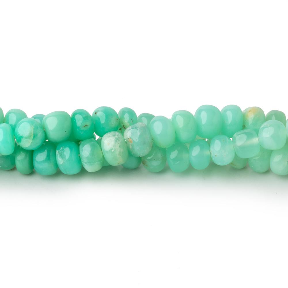 5mm Green Tanzanian Opal Plain Rondelle Beads 18 inch 106 pieces - Beadsofcambay.com