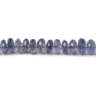 5mm Iolite faceted rondelle beads 8 inch 85 pieces - Beadsofcambay.com