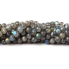 5mm Labradorite Faceted Round Beads 13.5 inch 70 pieces - Beadsofcambay.com