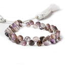 5mm Lepidocrocite faceted petite heart beads 6 inch 50 pieces - Beadsofcambay.com