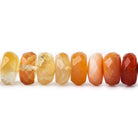 5mm Mexican Fire Opal Faceted Rondelle Beads 15 inch 112 pieces - Beadsofcambay.com