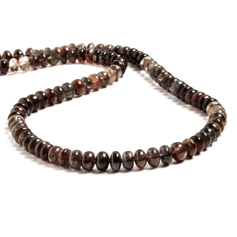 5mm Multi Color Cat's Eye Scapolite plain rondelle 18 inch 129 beads - Beadsofcambay.com