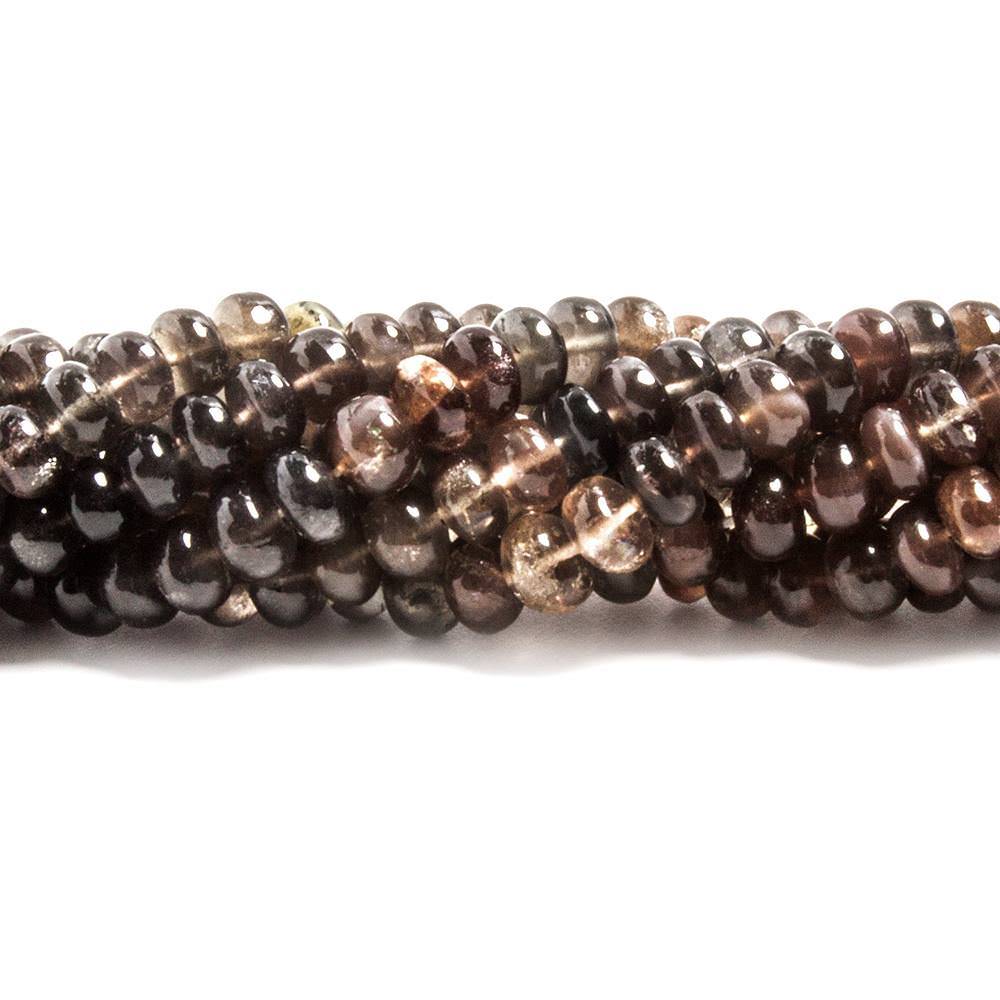 5mm Multi Color Cat's Eye Scapolite plain rondelle 18 inch 129 beads - Beadsofcambay.com