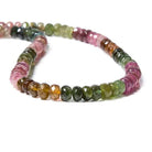 5mm Multi Color Tourmaline Beads Faceted Rondelle 126 pcs - Beadsofcambay.com