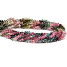 5mm Multi Color Tourmaline Beads Plain Rondelle - Beadsofcambay.com