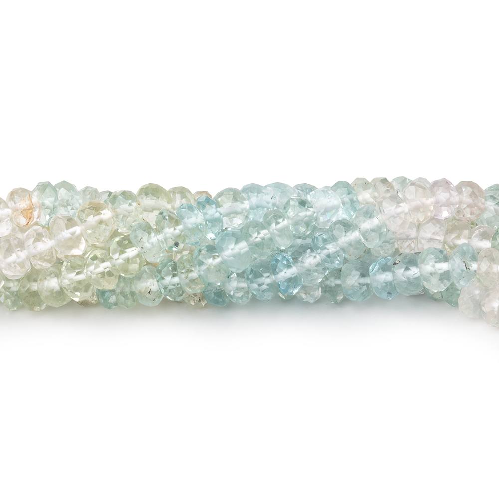 5mm Multi-colored Beryl Faceted Rondelle Beads 15 inches 122 pieces - Beadsofcambay.com