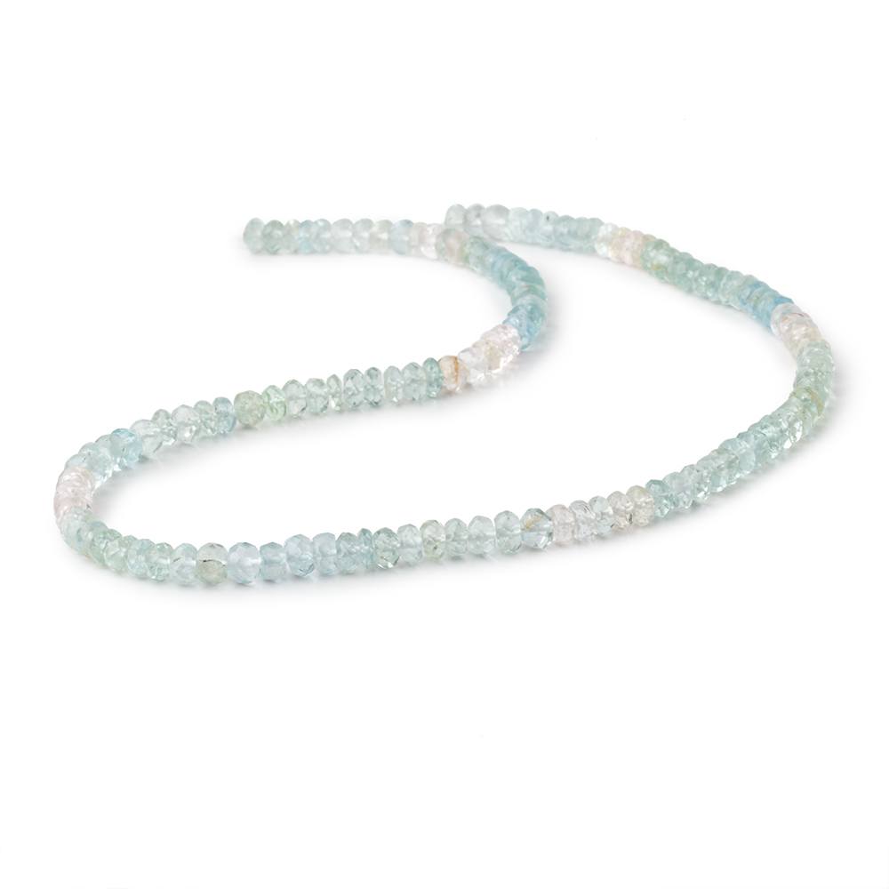 5mm Multi-colored Beryl Faceted Rondelle Beads 15 inches 122 pieces - Beadsofcambay.com