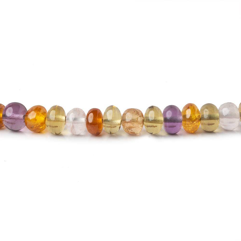 5mm Multi-gemstone Plain Rondelle Beads 16 inch 128 pieces - Beadsofcambay.com