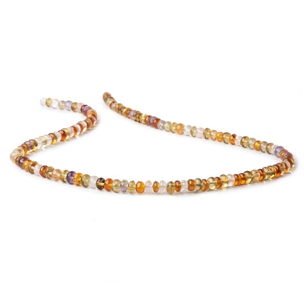 5mm Multi-gemstone Plain Rondelle Beads 16 inch 128 pieces - Beadsofcambay.com